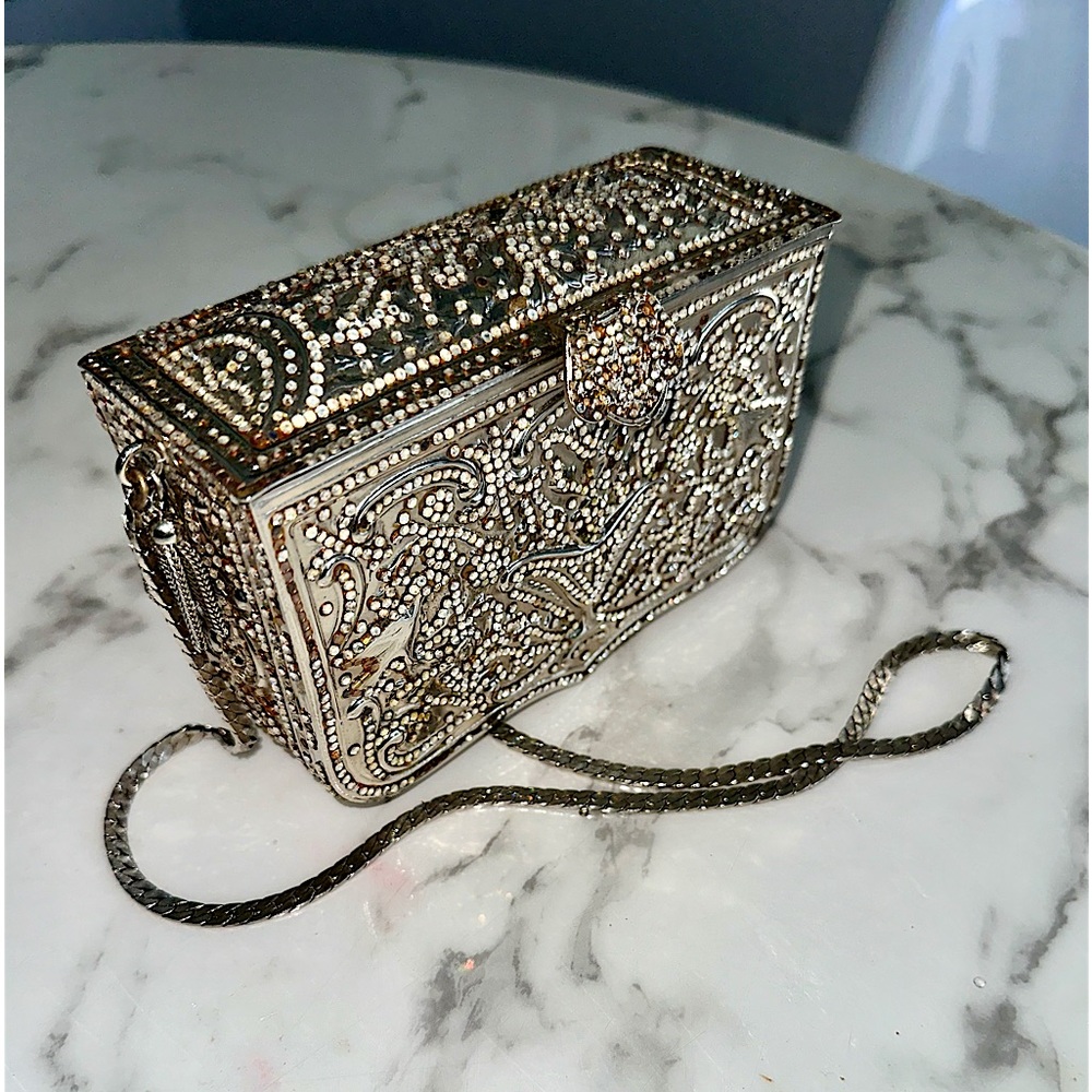 Vintage Judith Lieber evening, box purse, embellished in crystals.
